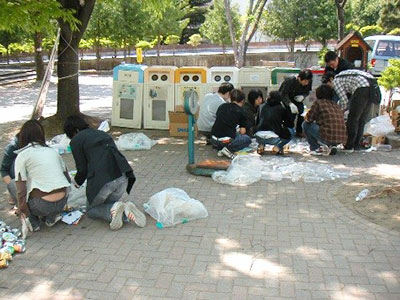 環境学生委員会よるごみ分別調査