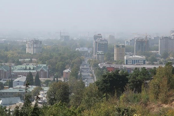 図３タジキスタンの首都ドゥシャンベの街並み