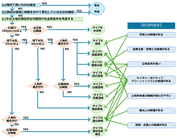 図-3  放棄農地の自然再生アプローチのフローチャート