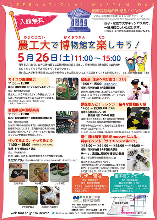 科学博物館で 「国際博物館の日」記念イベントを開催します