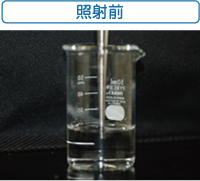 リン酸水素2ナトリウム・12水和物（普通の温度では白いシャーベット状）をビーカーに入れます。